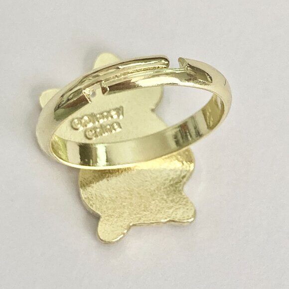 Disney Parks Minnie Mouse Ring Size 7 8 Signed Adjustable Red Bow Dots Enamel - Picture 9 of 12